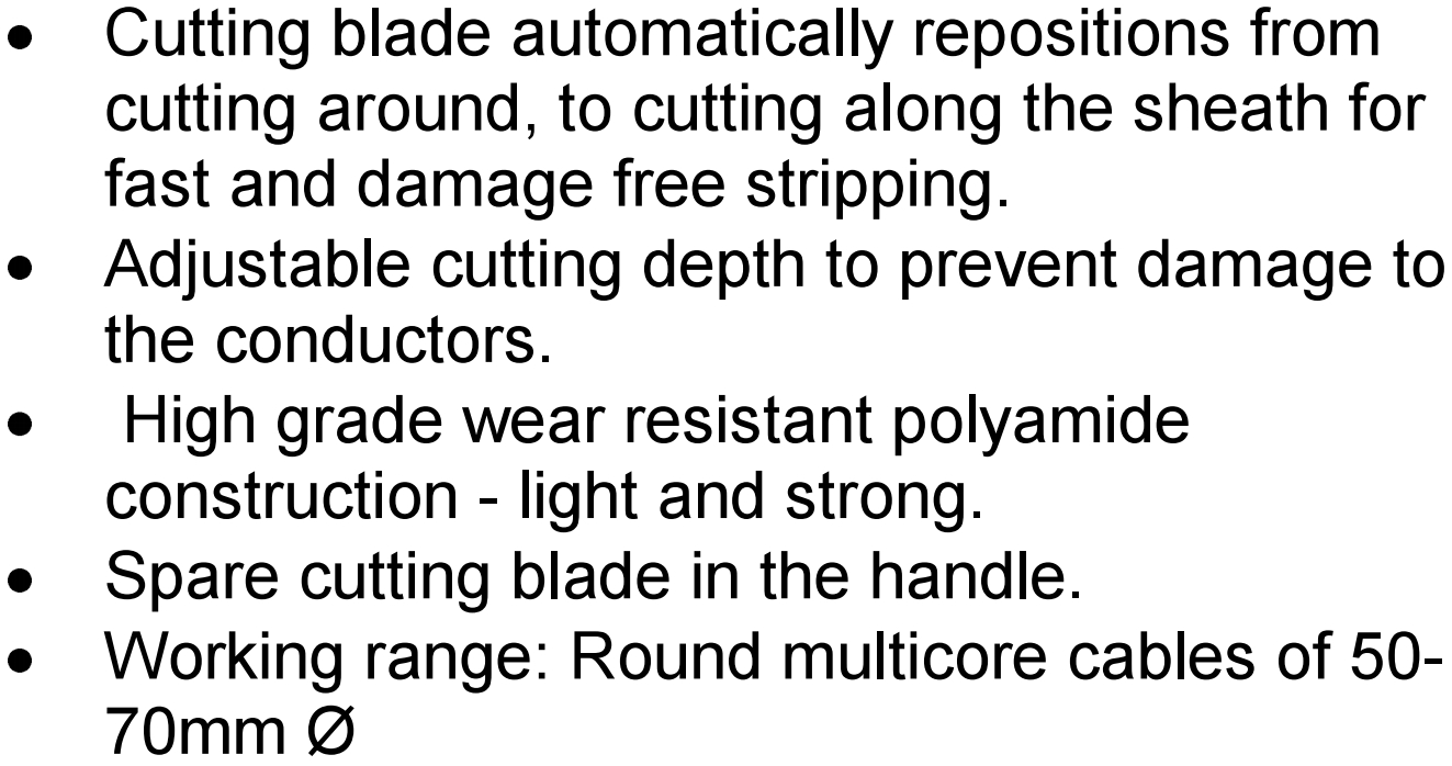 מסירי מקלפי בידוד לכבלים גוקרי ג'וקרי JOKARI 10700